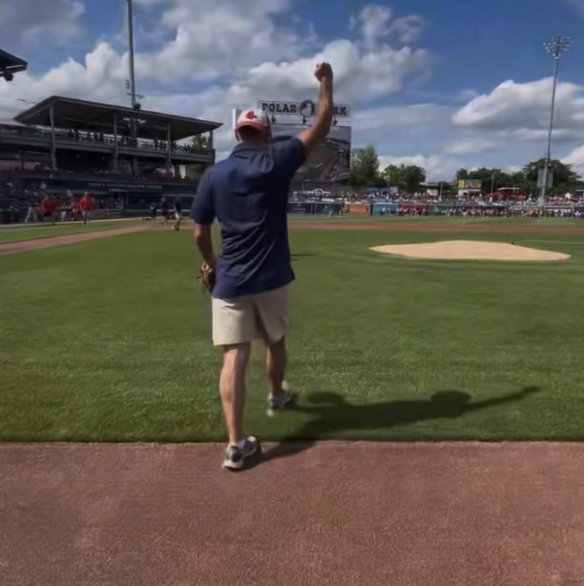 Ceremonial First Pitch at Worcester Red Sox Game